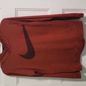 Boys XL Nike Drifit Red Long Sleeve Hoodie Shirt
